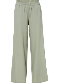 Pantalon palazzo en lin mélangé