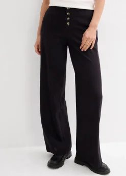 Pantalon palazzo en lin mélangé