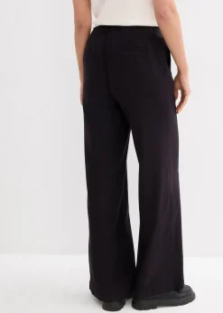Pantalon palazzo en lin mélangé
