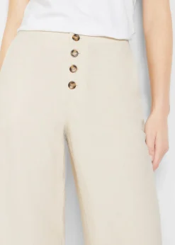 Pantalon palazzo en lin mélangé