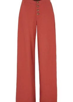 Pantalon palazzo en lin mélangé