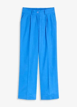 Pantalon palazzo en lin mélangé aérien