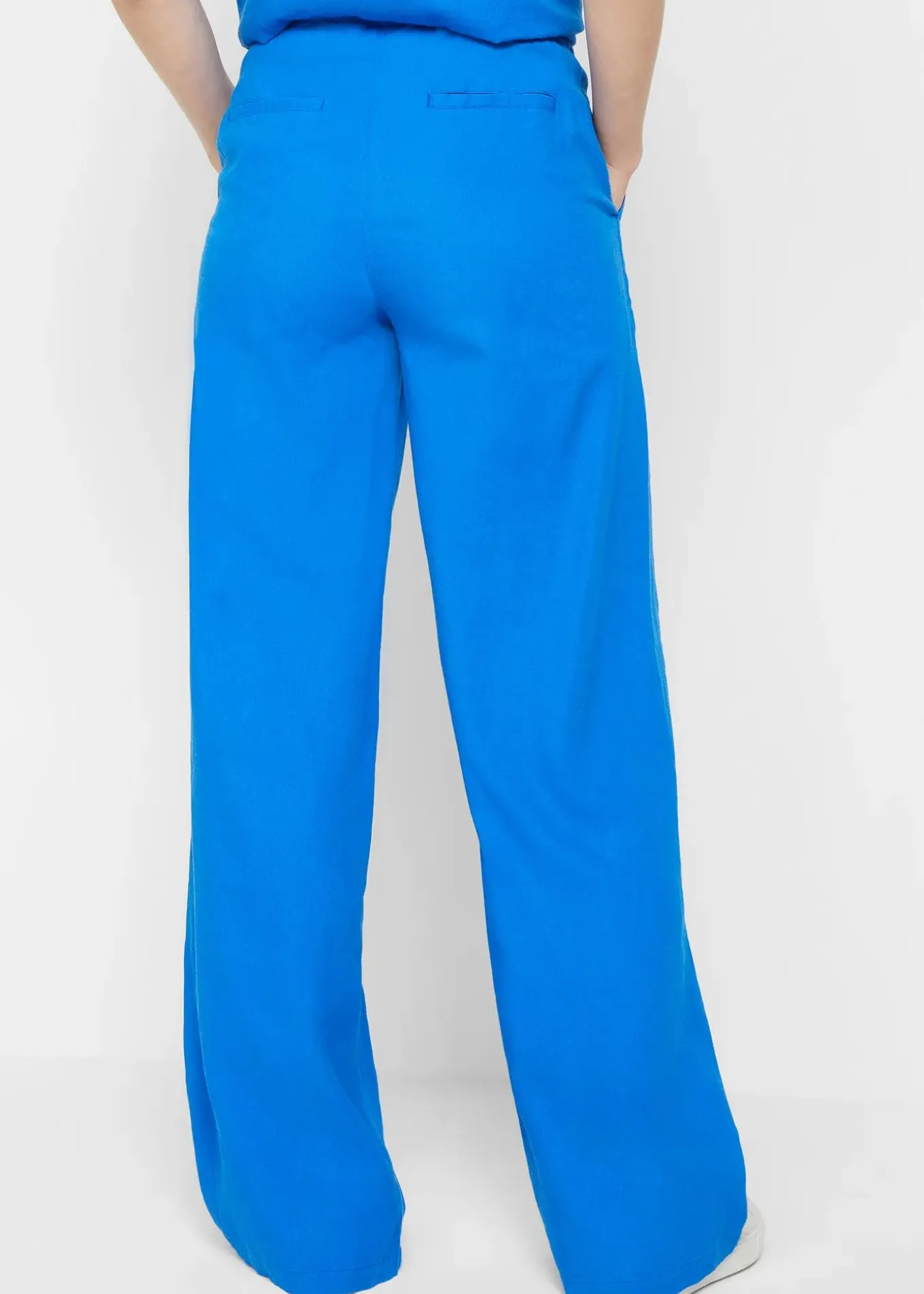 Pantalon palazzo en lin mélangé