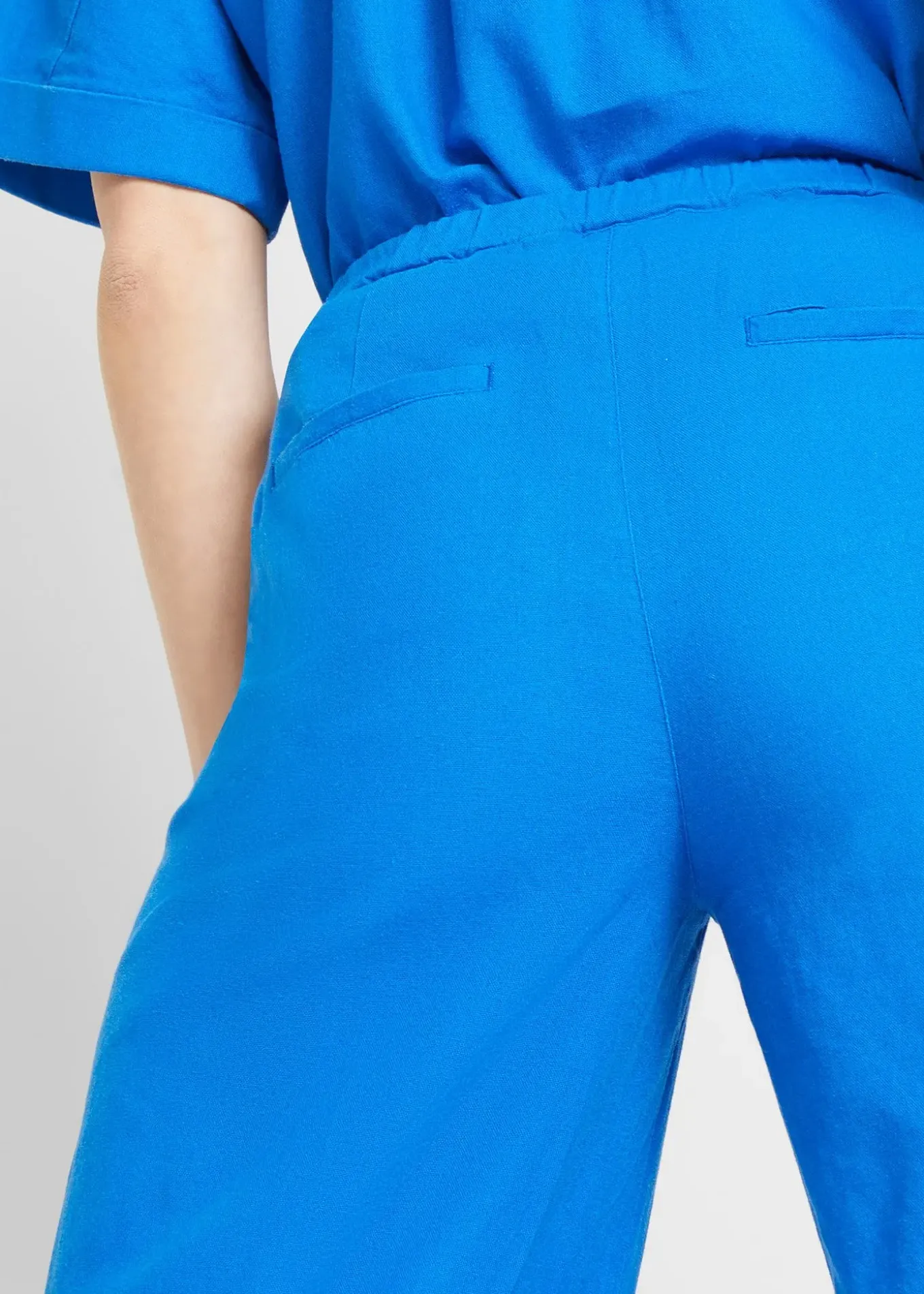 Pantalon palazzo en lin mélangé