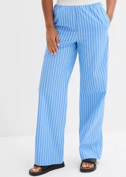 Pantalon palazzo en popeline
