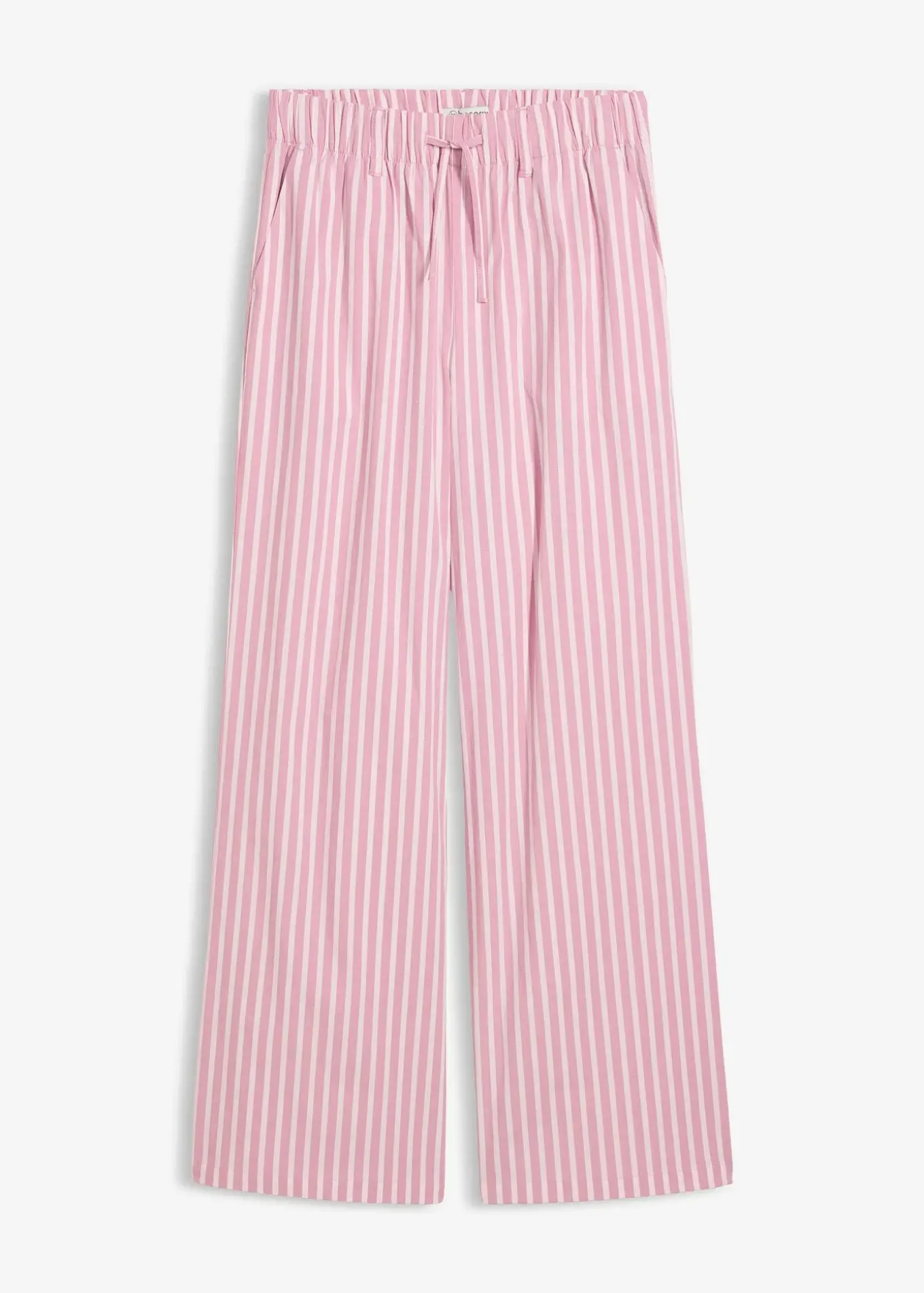 Pantalon palazzo en popeline de coton