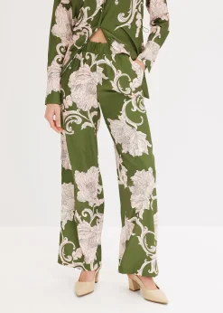 Pantalon palazzo en satin fluide