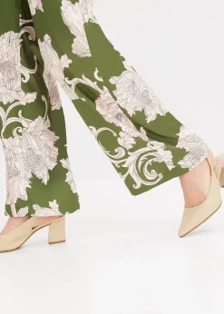 Pantalon palazzo en satin fluide