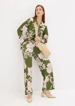 Pantalon palazzo en satin fluide