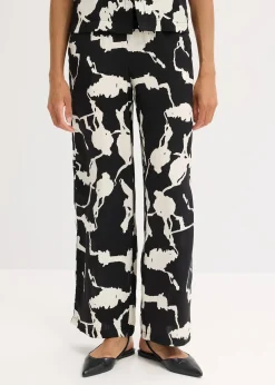 Pantalon palazzo en satin fluide