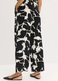 Pantalon palazzo en satin fluide