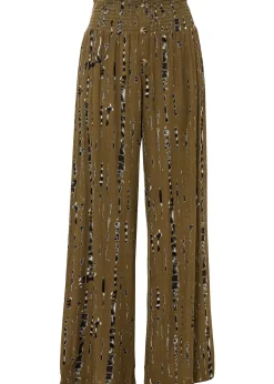Pantalon palazzo en viscose fluide