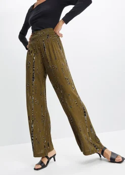 Pantalon palazzo en viscose fluide