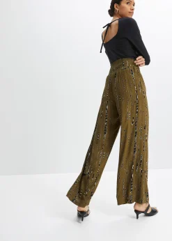 Pantalon palazzo en viscose fluide