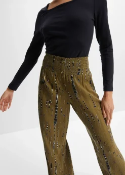 Pantalon palazzo en viscose fluide