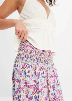 Pantalon palazzo en viscose fluide