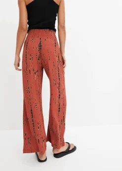 Pantalon palazzo en viscose fluide