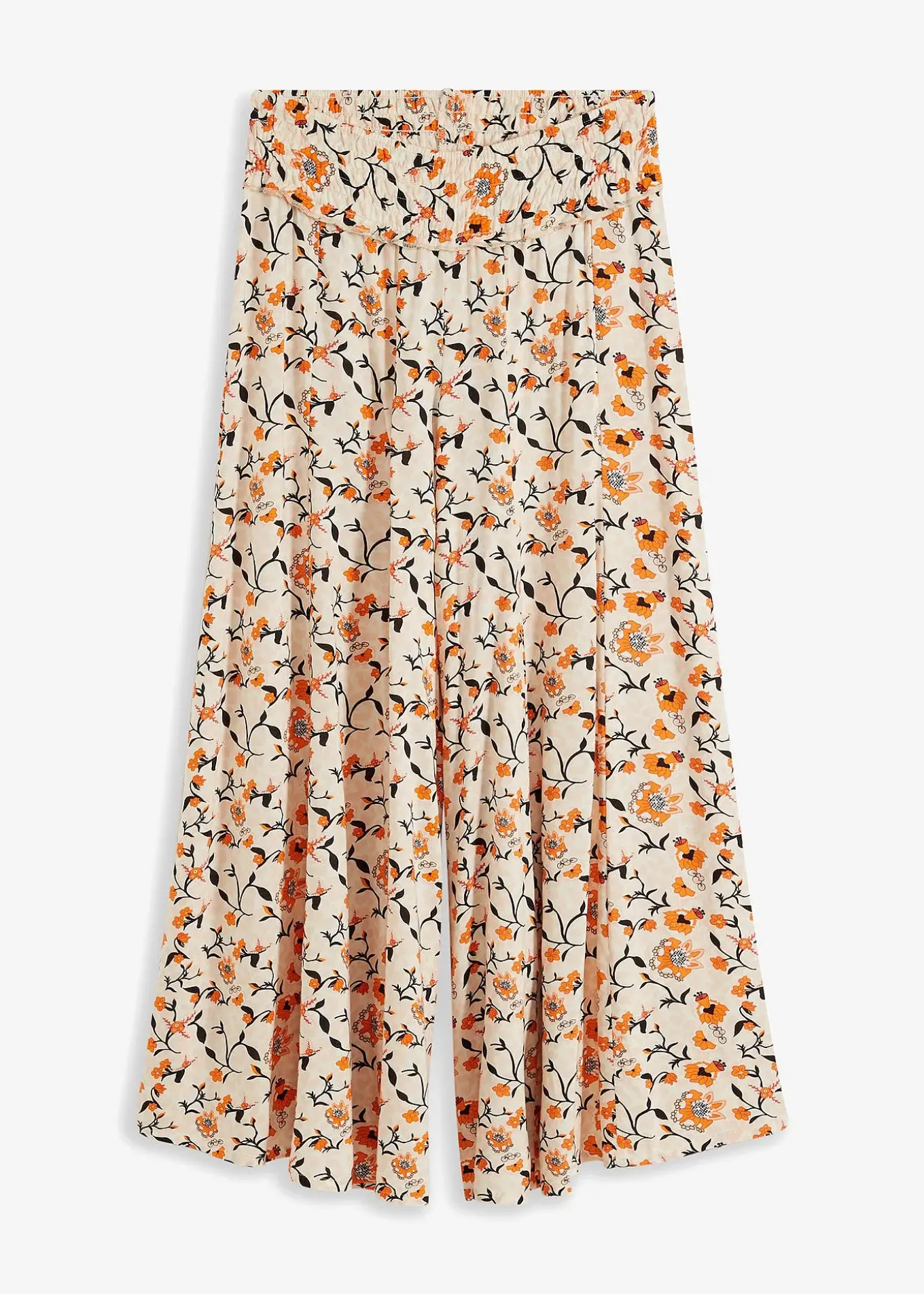 Pantalon palazzo en viscose fluide