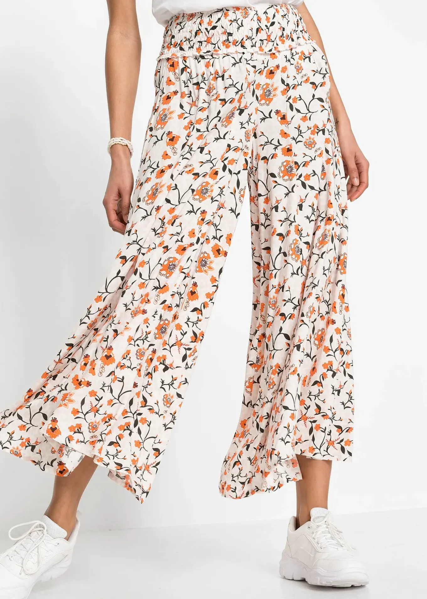 Pantalon palazzo en viscose fluide