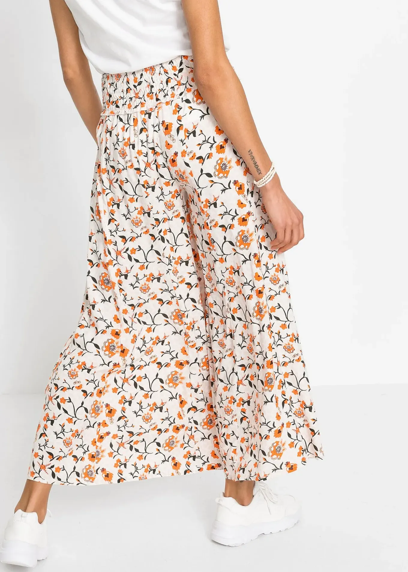 Pantalon palazzo en viscose fluide