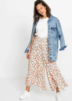 Pantalon palazzo en viscose fluide