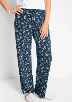 Pantalon palazzo en viscose extensible