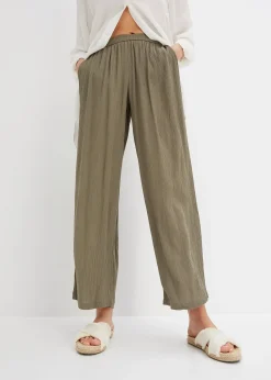 Pantalon palazzo en viscose douce