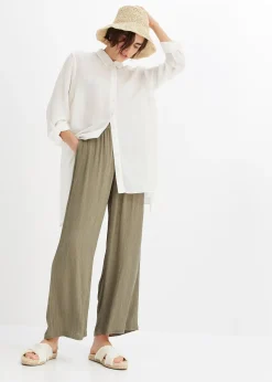 Pantalon palazzo en viscose douce