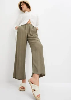 Pantalon palazzo en viscose douce