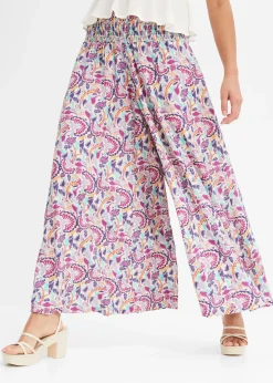 Pantalon palazzo en viscose fluide