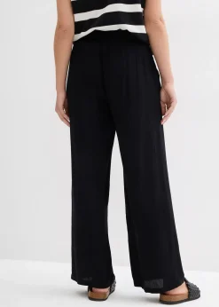 Pantalon palazzo en viscose douce