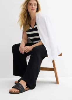 Pantalon palazzo en viscose douce