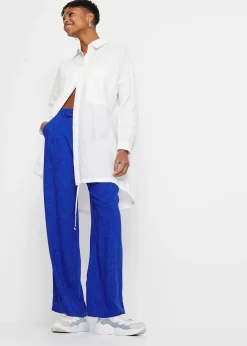Pantalon palazzo en viscose fluide