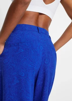 Pantalon palazzo en viscose fluide