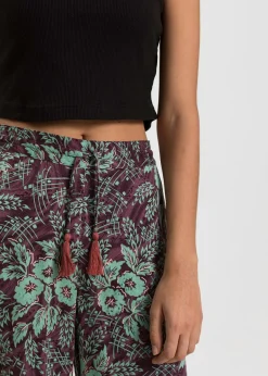 Pantalon palazzo en viscose fluide