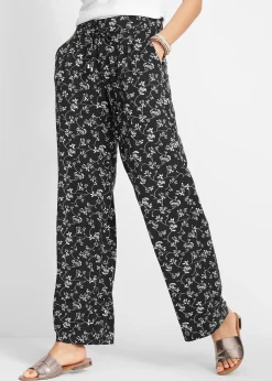 Pantalon palazzo en viscose extensible