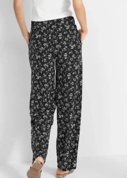 Pantalon palazzo en viscose extensible