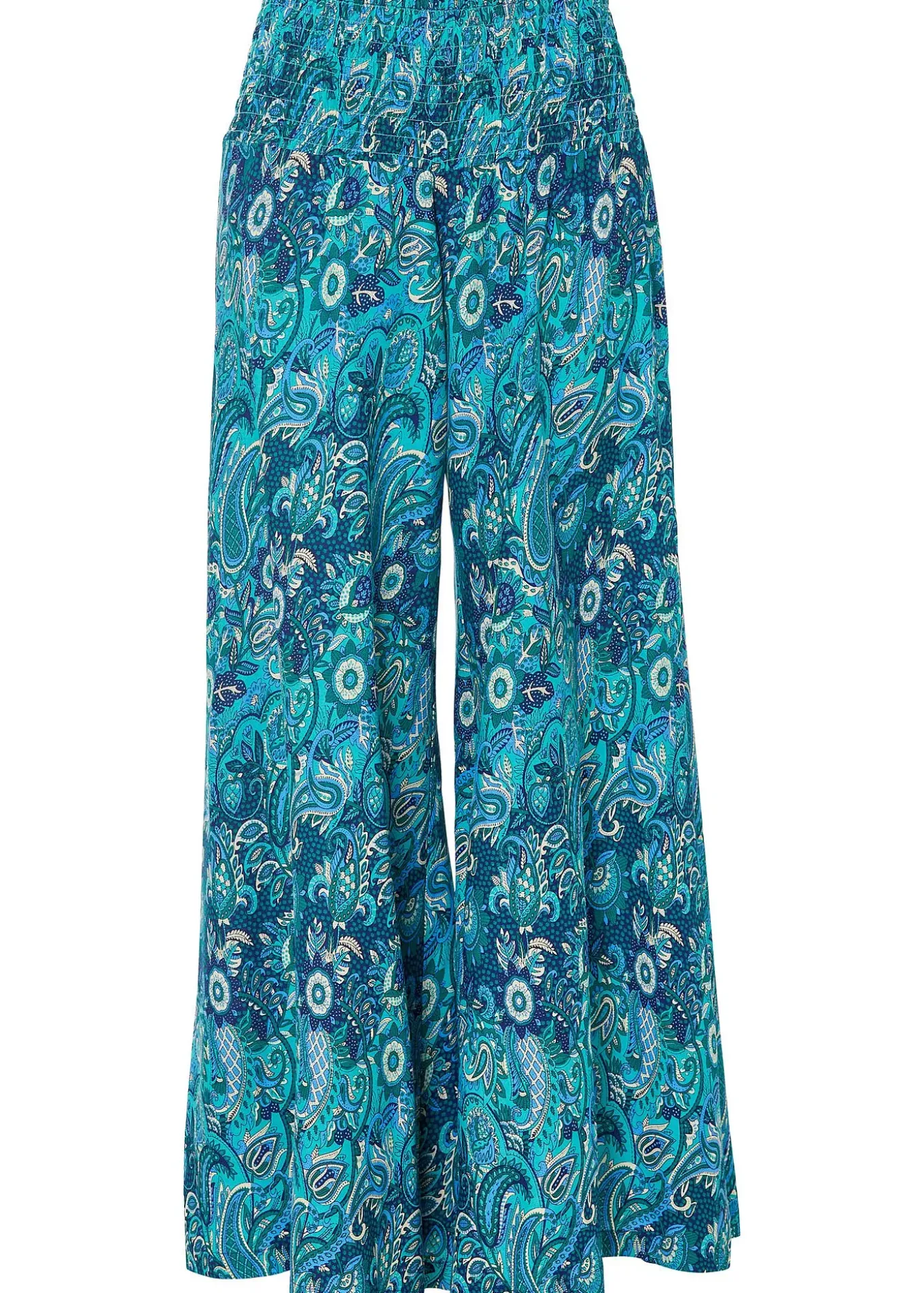 Pantalon palazzo en viscose fluide