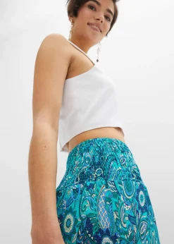 Pantalon palazzo en viscose fluide