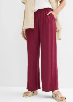 Pantalon palazzo en viscose douce