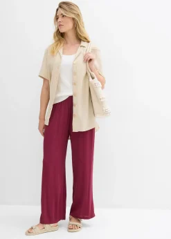 Pantalon palazzo en viscose douce