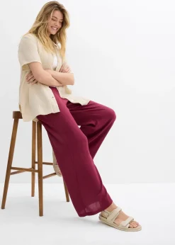 Pantalon palazzo en viscose douce