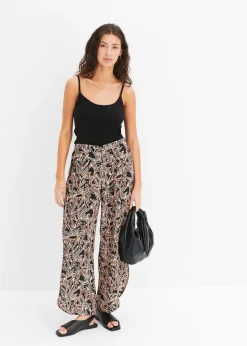 Pantalon palazzo fendu en bas