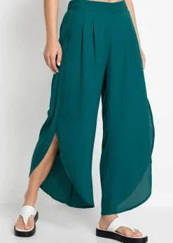 Pantalon palazzo fendu sur les côtés