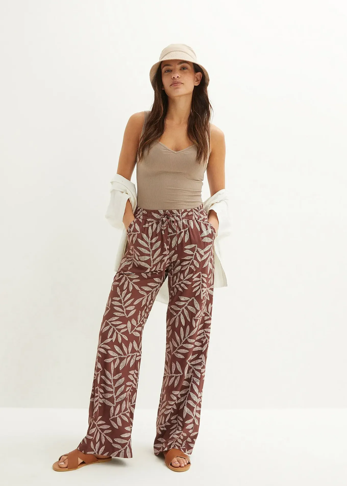 Pantalon palazzo imprimé