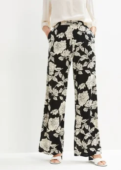 Pantalon palazzo imprimé en viscose