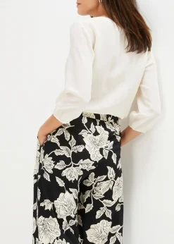Pantalon palazzo imprimé en viscose
