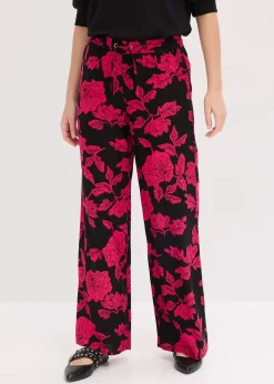 Pantalon palazzo imprimé en viscose