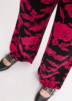 Pantalon palazzo imprimé en viscose