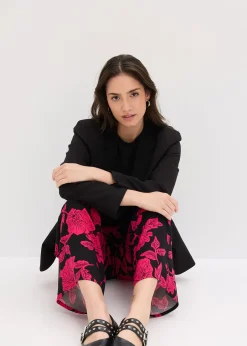 Pantalon palazzo imprimé en viscose